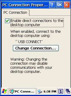 8.3.13 PC Connection Bu bölümde el terminali ile bilgisayar arasında iletişimde kullanılacak ara kablo tipinin belirlenmesi sağlanır.