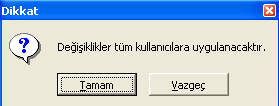 Görev zamanlayıcıyı durdur : Program içerisinde zamanlanmış görevler yoksa sql tarafına query gitmemesi için işaretlenerek çalıştırılmalıdır.