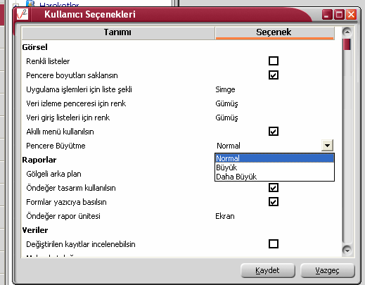 Scale Özelliği: 1.72.xx VERSĐYONUYLA YAPILANLAR 1.72.xx versiyonu ile birlikte izle / seçenekler menüsüne pencere büyütme (scale ) özelliği eklenmiştir.