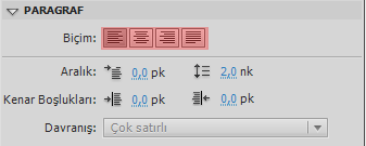 Yazılan yazının boyutunu değiştirmek için yazı seçildikten sonra karakter başlığından boyut değer kutusunu tıklanarak kullanılacak uygun boyutu yazılabilir. Resim 3.