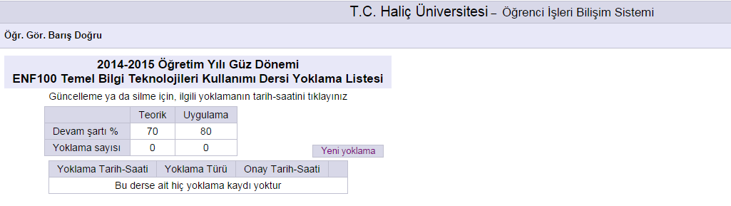 Haliç Üniversitesi Ön-lisans ve lisans eğitim-öğretim yönetmeliğinin 31.maddesinde açıkça bu durum belirtilmiştir.