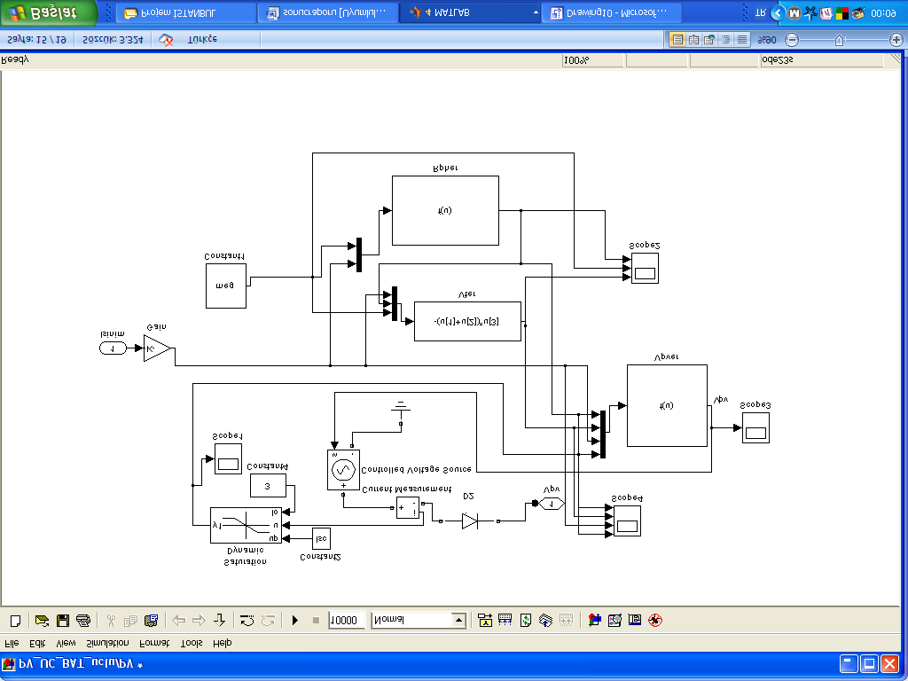 Şekil 16. Matlab simulink ortamında modellenmiş olan PV model 5.2.