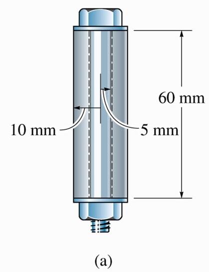 Örnek soru-1 : Şekilde görülen bağlantı 60 mm uzunluğunda bir Al. tüpün iki ucundan rijid pullar (kalınlığını ihmal ediniz) ve bir cıvata-somun yardımıyla montajı ile oluşturulmuştur.