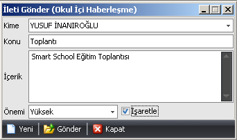 ARAÇLAR Birbirinden farklı iģlemlerin bulunduğu School Araçlar ile, temel tanımları yapabilir, kullanıcı grupları açıp bu gruplara kullanıcı ekleyebilir, log raporlarını görebilirsiniz.