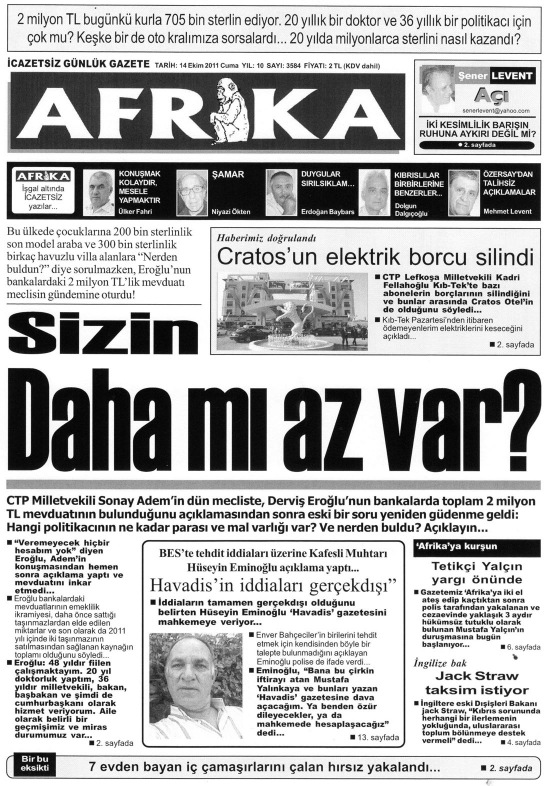 9 15 Kasým 2012 Perþembe Posta... Posta... Posta... Tünel ALINTI Memleketimden manzaralar ARÞÝV HAPÝS YATARAK ALLAHA ÝNANMAMI ÝSTÝYORLAR Bir insanýn Allah'a inanýp inanmayacaðýný hükümet mi tayin edecek?