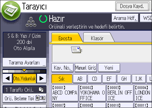 6. Tarama 3. E-posta adresini silmek istediğiniz adı seçin. Ad tuşuna basın veya sayı tuşlarını kullanarak kayıtlı numarayı girin.