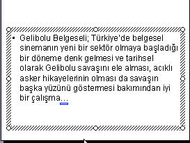 Dosyanızı Dosya mönüsünden Kaydet seçeneğini kullanarak Gelibolu Belgeseli adında kaydediniz. 8.