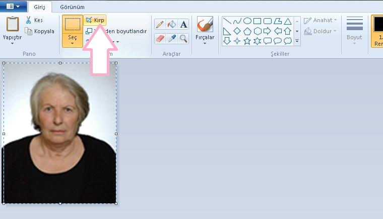 FOTOĞRAFIN UYGUN BOYUTA GETİRİLMESİ (Windows 7 Paint Programında) -Yükleyeceğiniz fotoğraf 150x120 ebatlarında, en