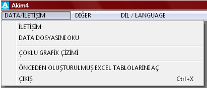 bilgisayar ekranına aşağıdaki görüntü çıkar. Bu Program ile Limnigraf cihazından aktardığınız verileri exel tablosuna çevirmenize ve aktardığınız dosyalardaki verileri görmenize yarar.