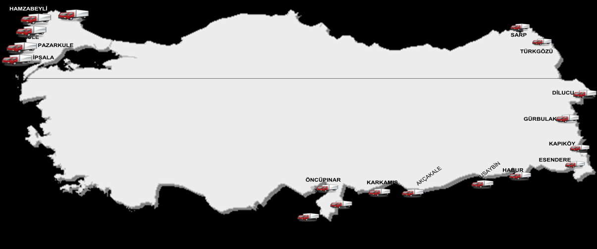 Fırat Gümrük ve Ticaret Bölge Müdürlüğü (Malatya) Orta Akdeniz Gümrük ve Ticaret Bölge Müdürlüğü (Mersin) Orta Karadeniz Gümrük ve Ticaret Bölge Müdürlüğü (Samsun) Doğu Karadeniz Gümrük ve Ticaret