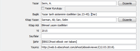 71 DKN si yok: Şencan, H. (2012). Bilimsel yazım (ss. 23-46). EBSCOhost. [PDF formatlı kitap]. www.hunersencan.com (12.3.2013). DKN si var. Şencan, H. (2012). Bilimsel Yazım (ss. 23-46). EBSCOhost veritabanı, [.