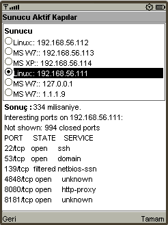 Port Listesi Ekranı: ġekil 3.1.