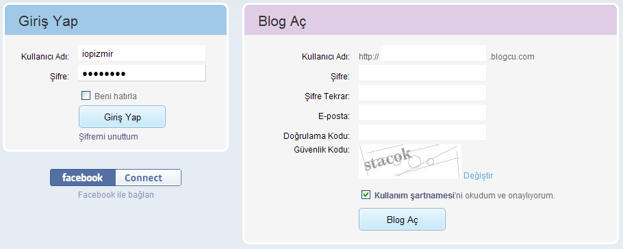 SİSTEME GİRİŞ VE YAZILARI DÜZELTME Kayıt işlemini tamamladıktan ve sistemden tamamen çıktıktan sonra blog sayfamıza tekrar girmek istersek www.blogcu.