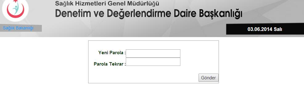 4. AŞAMA== Önceden Başkanlığımız Tarafından Sisteme Tanımlanan Mail Adresini Giriniz Ve Gönder Butonuna Tıklayınız 5.