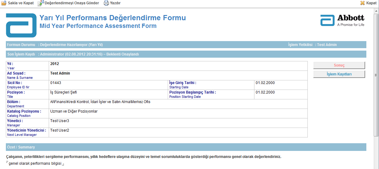 Performans Değerlendirme