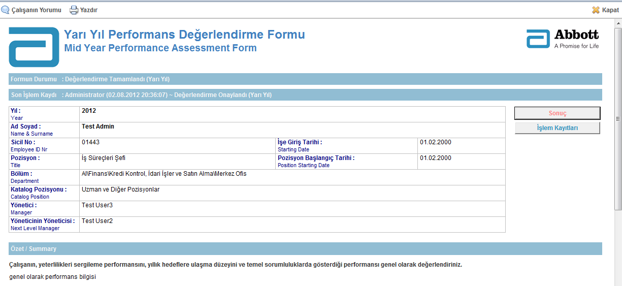 Performans Değerlendirme