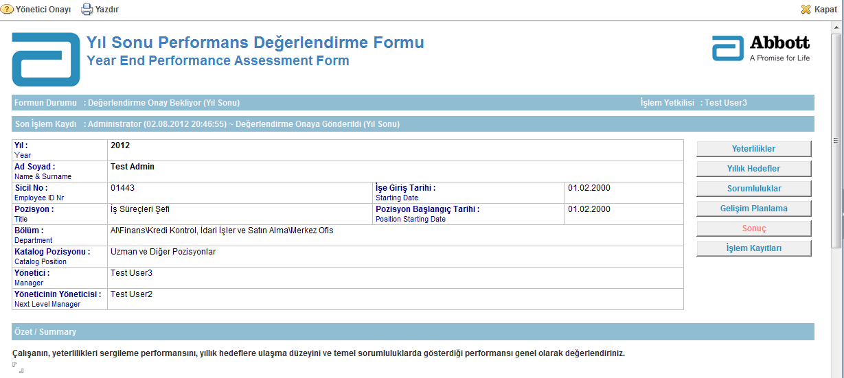 Performans Değerlendirme