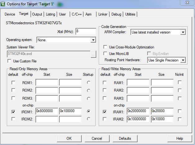 7. C dosyasını da oluşturduktan sonra Keil programında debugger ayarlarını yapmamız gerekir. Bu kısmı yukarıda anlatmıştık. Ancak tekrar etmekte ve bütün halinde sistemi tanımakta fayda var. 8.