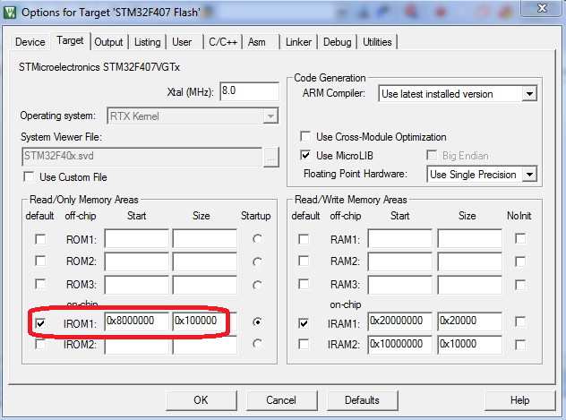 Şekil 3.4 Açılan bu pencerede yapılması gereken ayarlar şu şekildedir: Device-STMicroelectronics-STM32F4 Series-STM32F407-STM32F407VGTx seçilir.