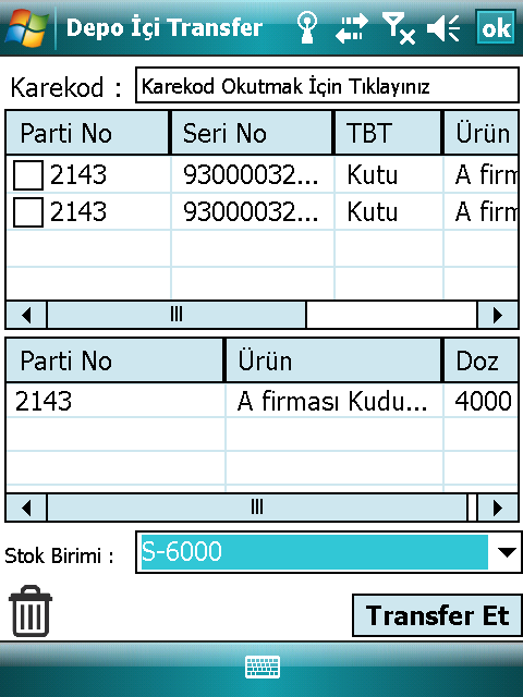 19.4. Depo İçi