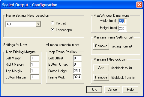 OK butonuna basın ve mevcut çerçeve ayarları için A3 Landscape Sde Legand ismini verin. 3. Frame Setup listesinden A3 Landscape Sde Legand ı seçin. 4.