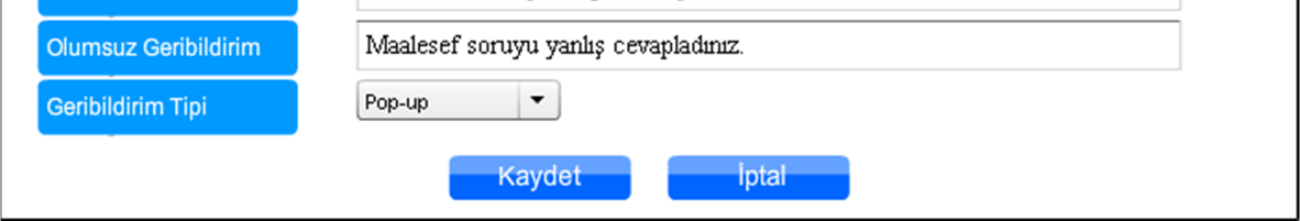 Soru Sihirbazı, Soru Özellikleri ve Soru Ayarları olmak üzere 2 bölümden oluşur. Soru Özellikleri, sorunun, cevap seçeneklerinin girildiği ve biçimlendirildiği, doğru cevabın belirtildiği bölümdür.