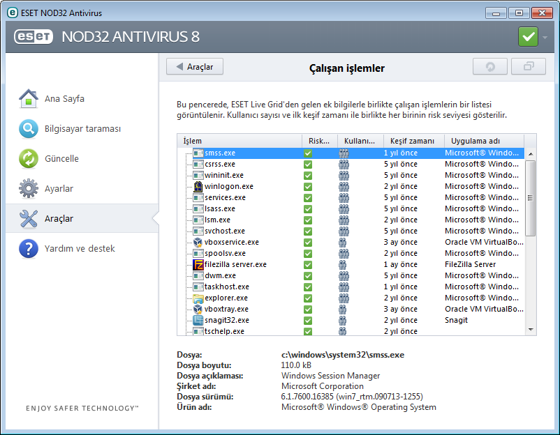 4.4.6.1 Şüpheli dosyalar ESET Live Grid gelişmiş ayarlarındaki Dosyalar sekmesi, tehditlerin analiz için ESET Virüs Laboratuvarlarına ne şekilde gönderileceğini yapılandırmanıza izin verir.