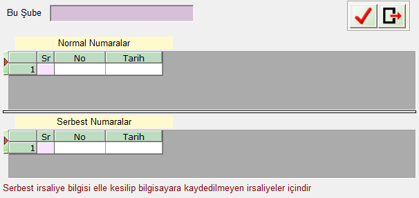 Geri dönüldüğünde seçilen tarih ilgili kutucuğa otomatik olarak girilmiş olacaktır. Temizle: Fişteki tüm sahaları boşaltır. Sırala: Fişe ait satırları ilgili sıralar.