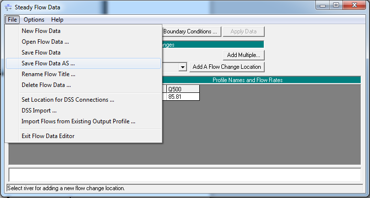 File Save Flow Data