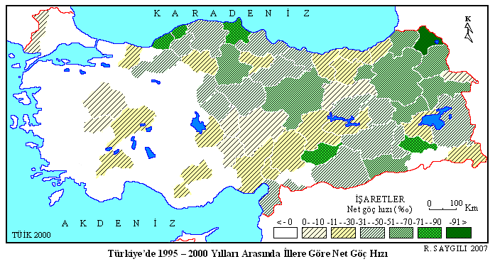 Nüfus göçü verilerinin tarihi ve karşılaştırma 2: 6.