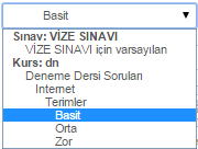 simgesi soruyu ön izleme yapmanızı sağlar. simgesi soruyu sayfada aşağı-yukarı taşımanızı sağlar. simgesi soruyu sınavdan silmenizi sağlar.