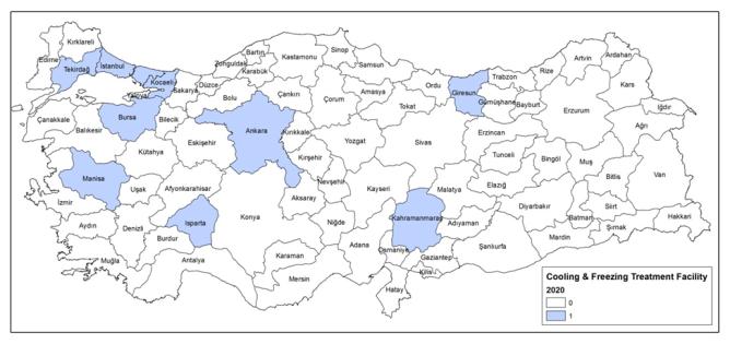 Harita 6 - Soğutma ve Dondurma Cihazlarının İşleneceği Merkezlerin Tahmini Konumları (2020) Grafik 8 - Tahmini Nakliye Maliyeti (Net Bugünkü Değer) Tüm Atık Sınıfları Kaynak: REC Türkiye, 2011