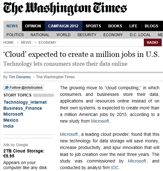 Bulut-İşlem (Cloud Computing): ABD de