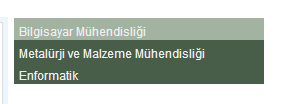 2. SORUMLU BÖLÜM PANELİ Sorumlu bölüm paneli kullanıcının işlem yapmakta olduğu akademik birimi sayfanın üst tarafında görüntülenmektedir.