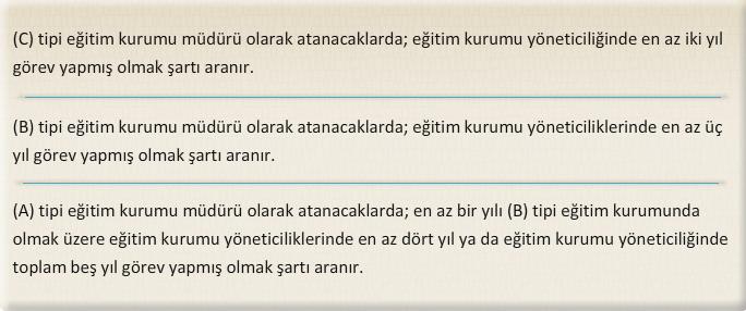 Müdür Olarak Atanmak Ġçin Yapılan Sınavlar Bakanlıkça tespit edilecek merkezlerde merkezi sistemle yazılı olarak müdürler için düzey belirleme sınavı yapılır.