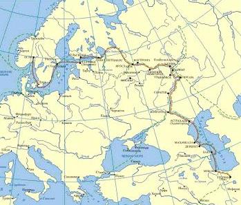 Dünya kültür varlıkları Unesco Büyük Volga Nehir Yolu Güdümlü Projesi (Great Volga River Route Flagship Project) 2005-07 Karadeniz, Hazar ve Baltık denizi kıyıdaş 18 ülke Baltık Denizi
