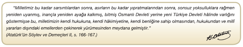 NE MUTLU TÜRK ÜM DĠYENE! (MĠLLĠYETÇĠLĠK) Atatürk ün milliyetçilik ilkesinden yola çıkarak millî birlik ve beraberliğin önemine inanır.