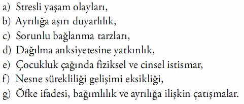 Neden ne olursa olsun, anksiyetenin klinik belirtileri 3(4) grupta toplanır.