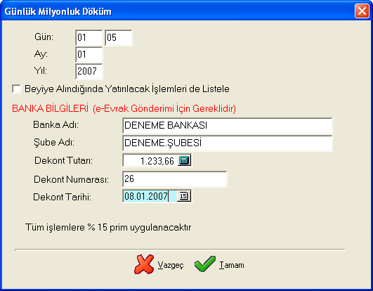 Şekil 10 6. Karşınıza rapor dökümü ön izleme olarak gelecektir. Burada yazıcıya döktürmek için ekranın sol üst köşesine veya F9 tuşuna basılabilir.