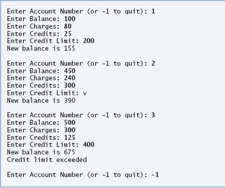 Program yukarıda belirtilen değerleri giriş bilgisi (input) olarak isteyip yeni bakiyeyi (newbalance) hesaplamalıdır. (newbalance = oldbalance + charges credits).