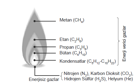 DOĞAL GAZ Doğal gaz metan, etan, propan, bütanlar, pentanlar ve heksanlar karışımıdır.