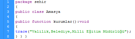 Amasya ilindeki kurumlar metodunu Isparta içerisinde kullanılacaktır. Proje dosyasının içerisine Türkiye adlı bir klasör açın.