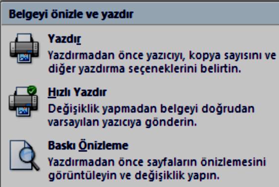 BELGEYİ YAZDIRMA : MURATPAŞA BELEDİYESİ Kelime işlemci programını kullanarak hazırlamış olduğumuz belgeleri yazıcı (printer) kullanarak kâğıt üzerine aktarabiliriz.