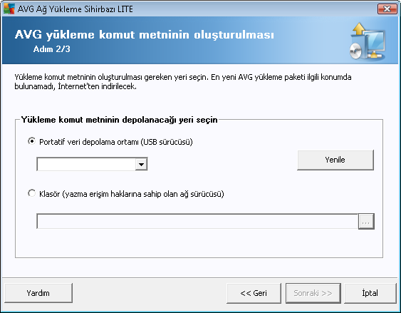 8.2.2. AVG Yüklemesi Komut Metni Oluşturma Bu iletisim kutusunda yükleme komut dosyasini nereye kaydedilecegini seçebilirsiniz.