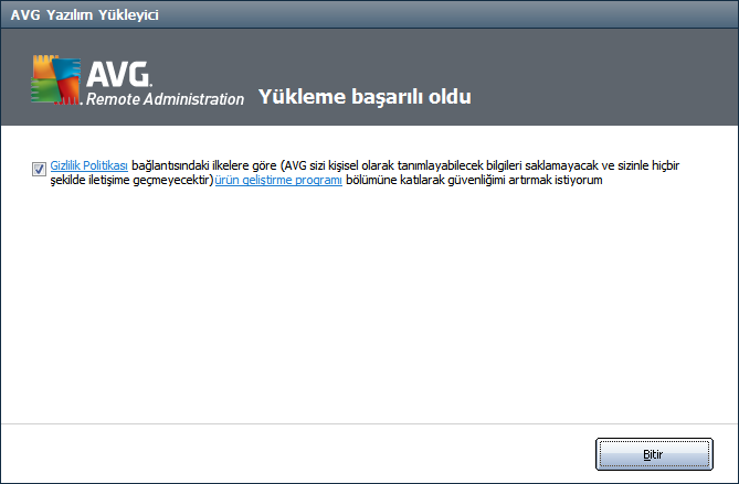 AVG Anti-Virus Business Edition 2011 yaziliminin (ve bilesenlerinin) yüklenecegi hedef klasörü belirtmeniz gerekir.