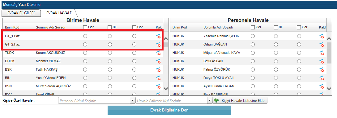 Gönderim Ad: Evrağın üzerinde gönderim adı nasıl görünmesini istiyorsak onu yazdığımız alandır. Örneğin 81 İl Valiliği ne, Kalkınma Bakanlığı na şeklinde belirlenebilir.