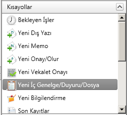 İki imzalı onay olur yazılarında imzası evrakta çıkmayacak olan kullanıcının ismi dinamik kutulardan silinir. Dinamik kutudan ismi silinen kullanıcı parafta yer alır. 1.8.