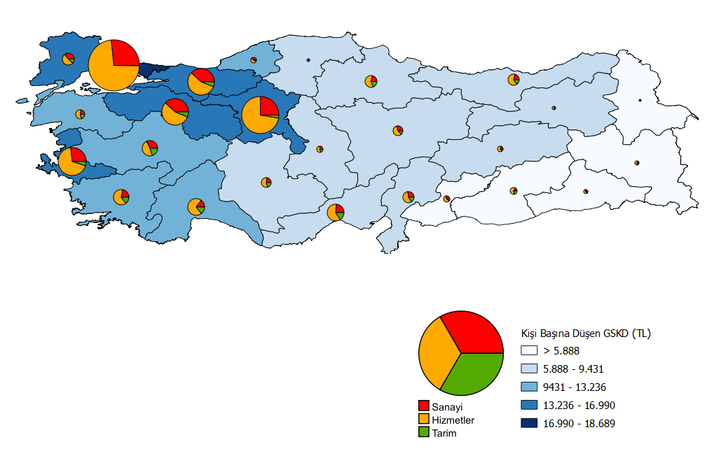 Durum Analizi Genel Ekonomik Görünüm ve Sektörlerin Gelişimi Türkiye nin genel ekonomik görünümüne bakıldığında doğu batı arasında gelir farklılaşması dikkati çekmektedir.