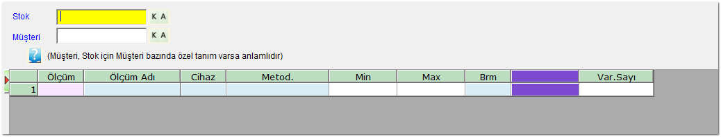 KRİTER TANIMI ÖRNEKLERİ Stoka Özel Kriter Tanımı Stok : Bu kriterin uygulanacağı stokun kodu yazılır. Müşteri : Kriter belli bir tedarikçi ile ilişkilendirilecekse o cari hesabın kodu yazılır.
